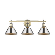 Golden 3306-BA3 AB-CH - Yep by Golden Lighting Orwell 3-light Vanity in Aged Brass and Chrome shade